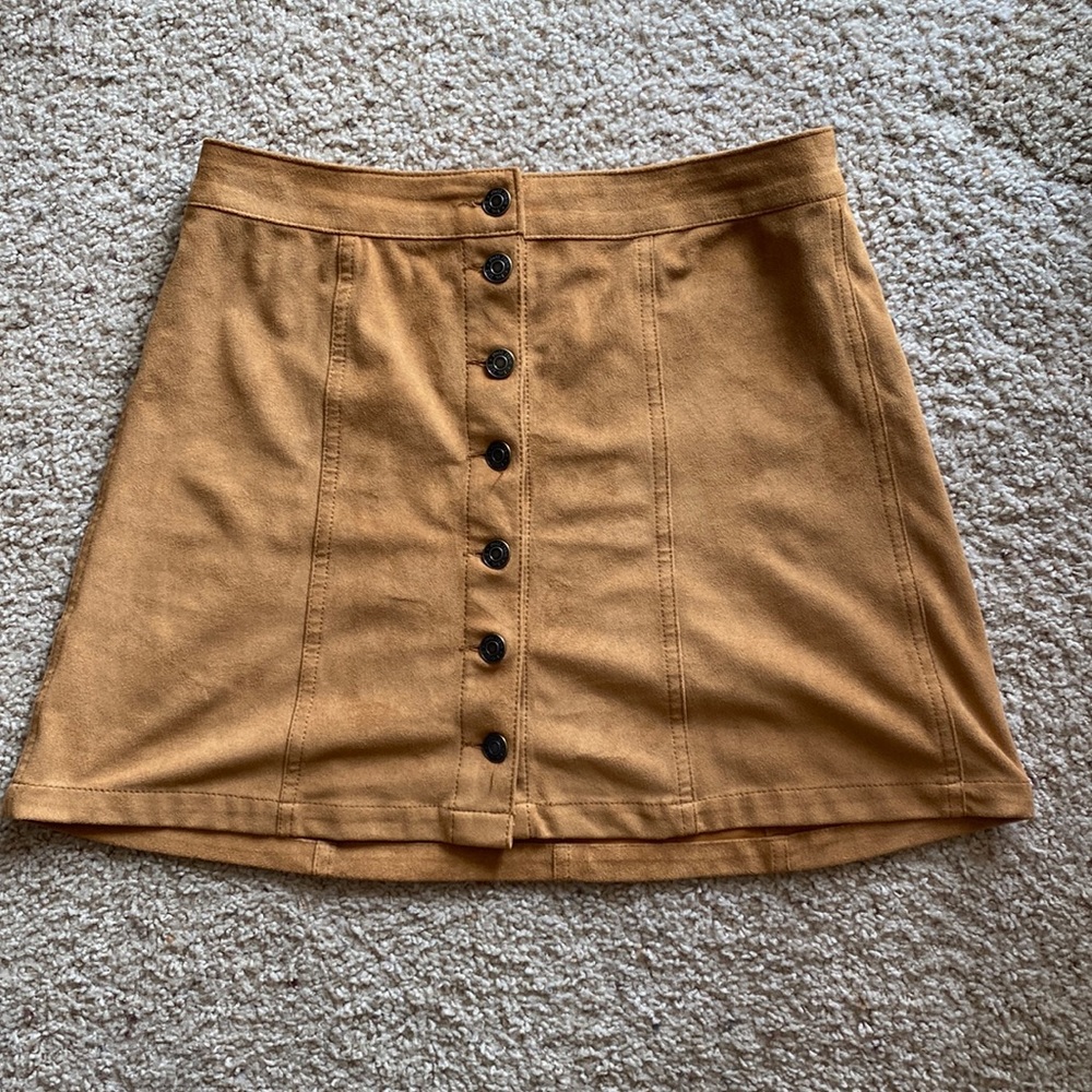 Mudd Suede Brown Skirt